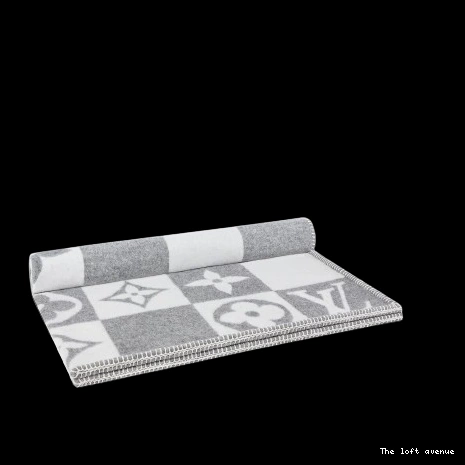 CUSTOM GREY CHECKERED THROW BLANKET 0714